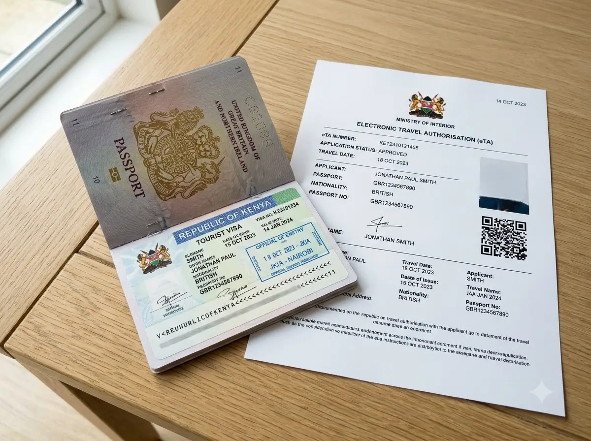 Passport and Kenya eTA travel documents required for Masai Mara National Reserve tours